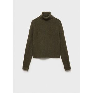 Mango Olive Green Turtleneck Sweater